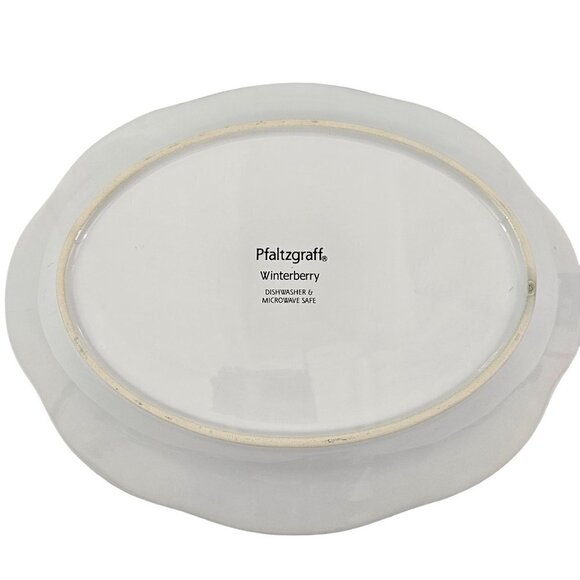 Pfaltzgraff Winterberry Oval Ceramic BLESS THIS HOUSE Holly Platter Plate - Picture 3 of 12